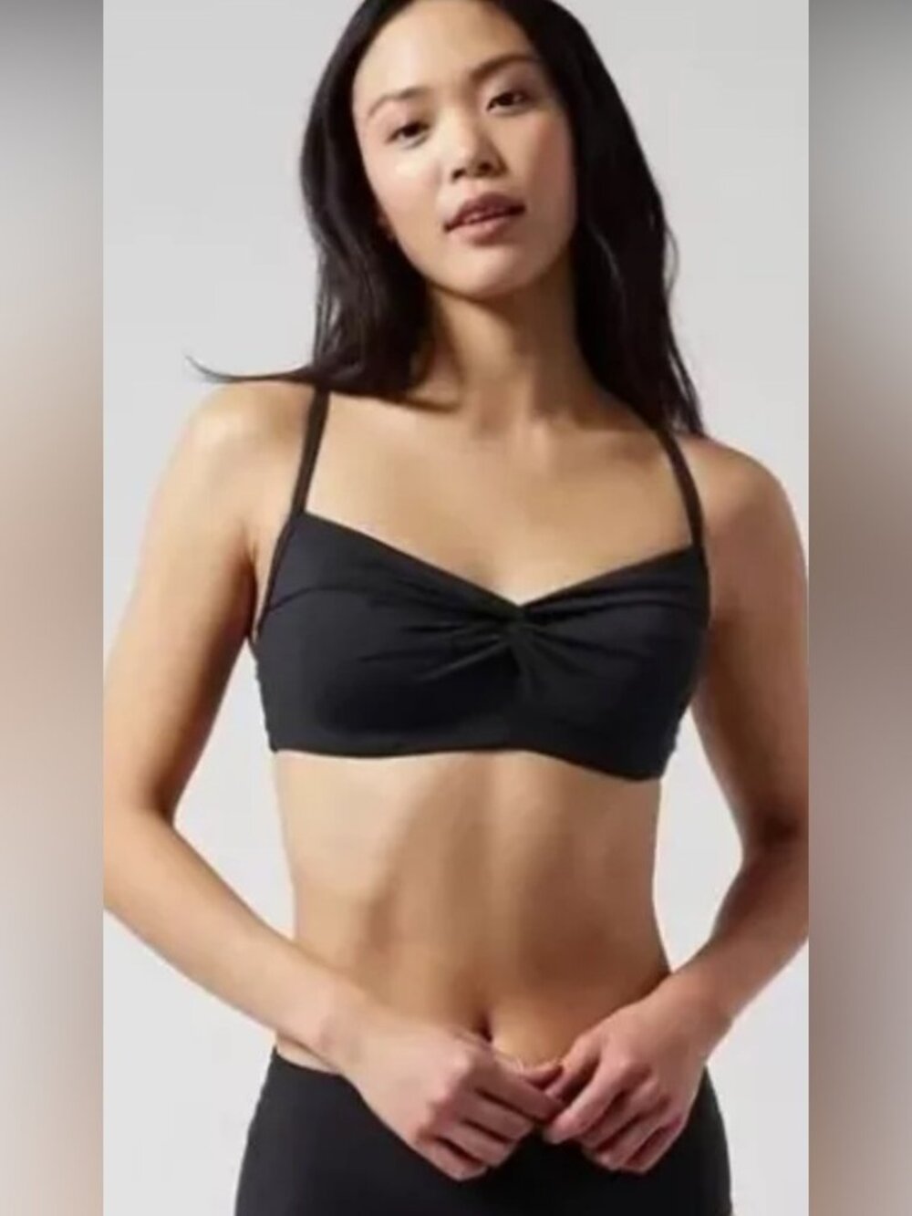 🆕 NWT Athleta Hampton bra top - Underwire Bikini Top Black 34B/C